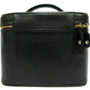 Chanel Vanity Black Bag Coco Mark Caviar Skin